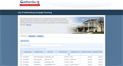 Desktop Screenshot of campaignfinancing.gaithersburgmd.gov